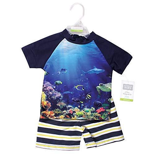Uni  Swim Rashguard Set, Boy Coral Reef, 3-6 Months