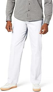 Men's Classic Fit Khaki Cotton Stretch Pants