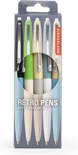 Set of 5 Retro Multi Pens
