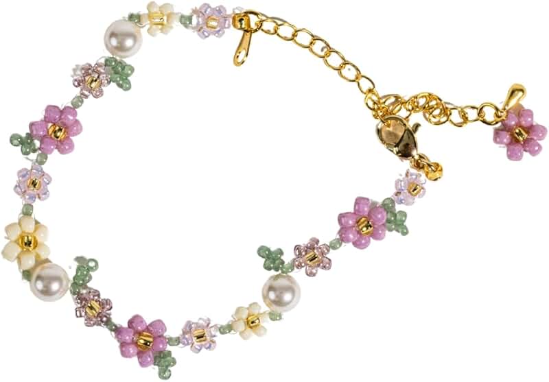 Handmade Beaded Daisy Bracelet for Summer and Special Occasions