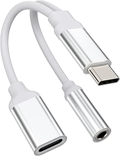 USB-C to 3.5mm Headphone Adapter and Charger Splitter