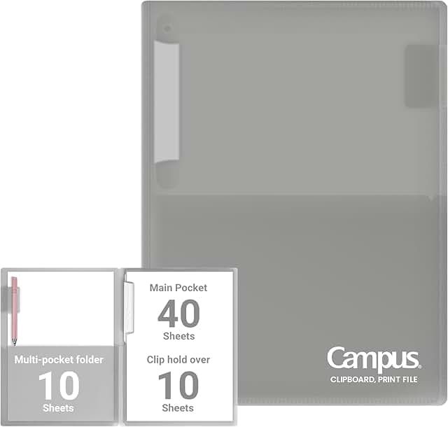 Gray A4 Clipboard and File Folder
