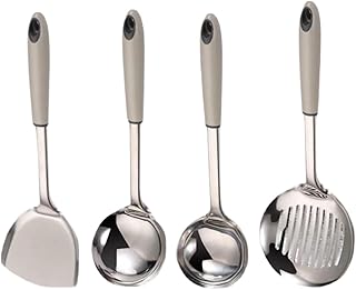 Set of 4 stainless steel cooking utensils