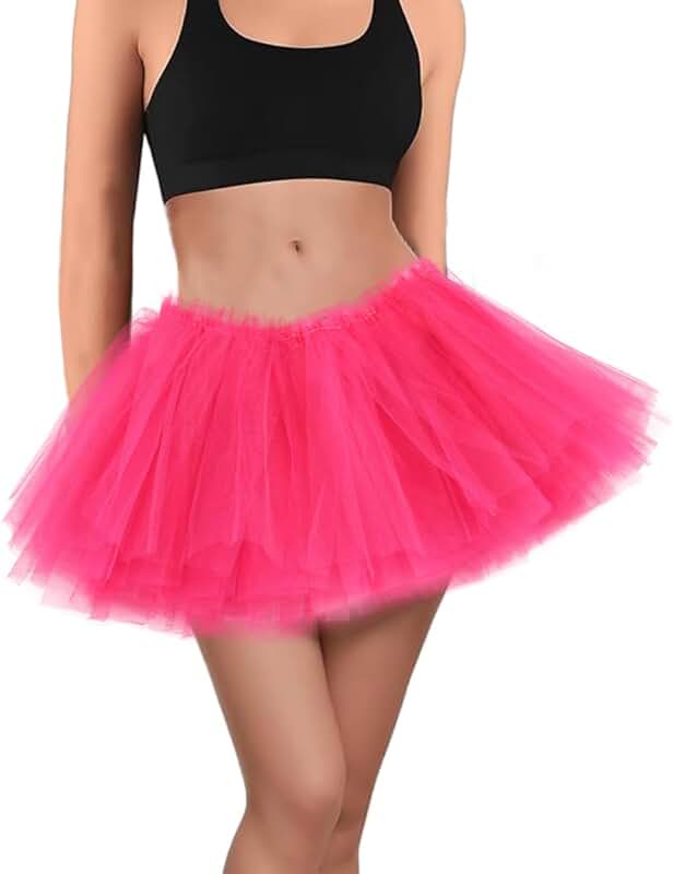 Adult women's 5-layer elastic tulle tutu skirt for parties and festivals