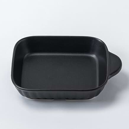 Black heat-resistant pottery toaster pan