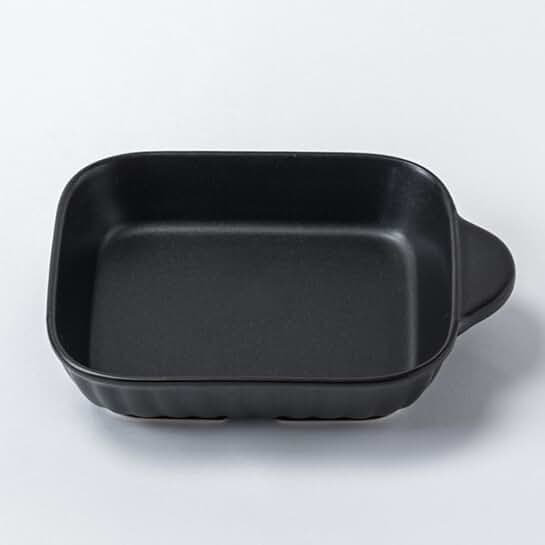 Black heat-resistant pottery toaster pan