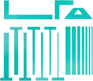 17pcs Acrylic Bookbinding Spacer Tools in Turquoise