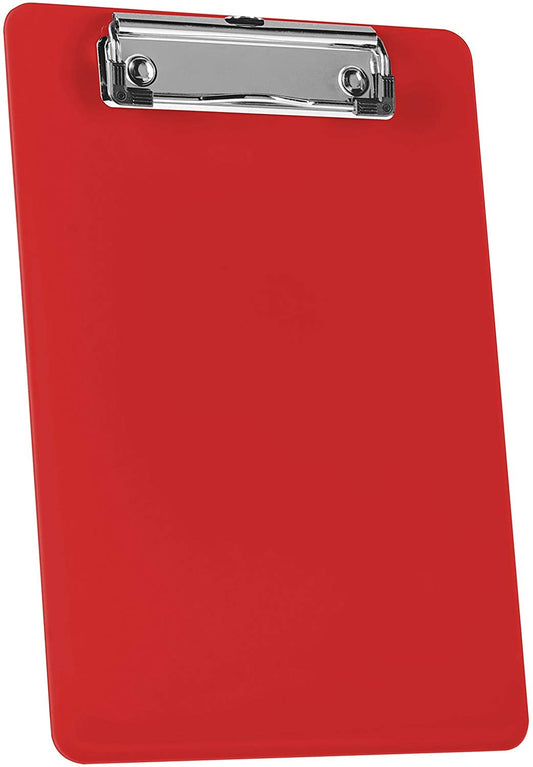 Red A5 Plastic Clipboard Set of 6