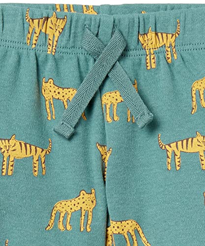Uni  Babies' Cotton Pull-On Shorts, Pack of 4, Green, Jungle, 24 Months