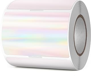 Rainbow Holographic Thermal Labels, 2x3 Inch, 300 Pack