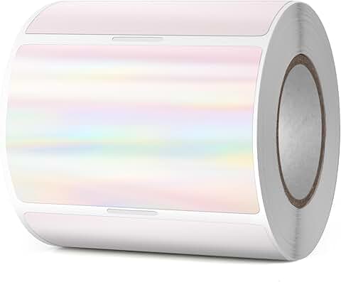 Rainbow Holographic Thermal Labels, 2x3 Inch, 300 Pack