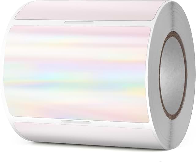 Rainbow Holographic Thermal Labels, 2x3 Inch, 300 Pack