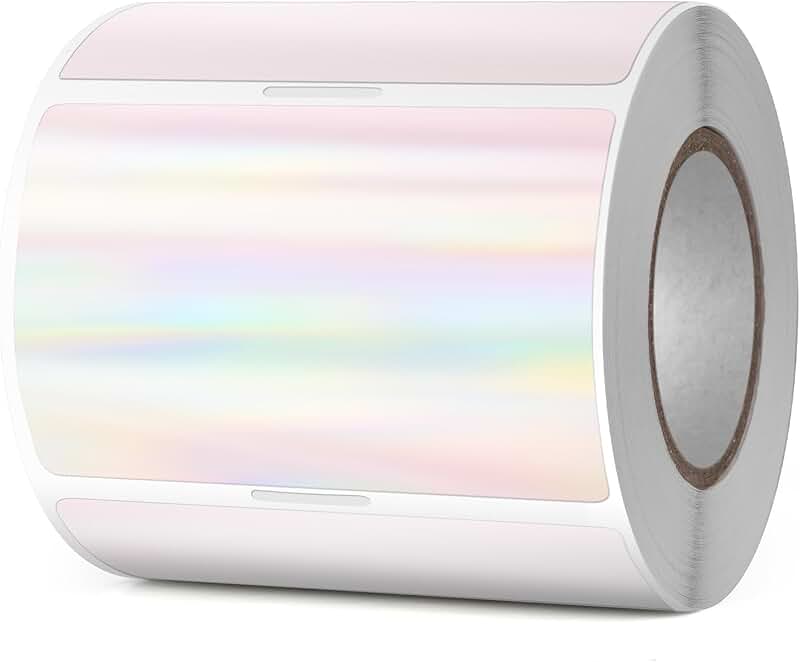 Rainbow Holographic Thermal Labels, 2x3 Inch, 300 Pack
