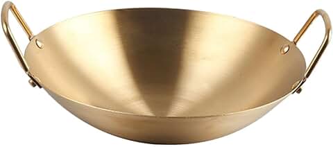 Golden Stainless Steel Hot Pot for Family Cooking