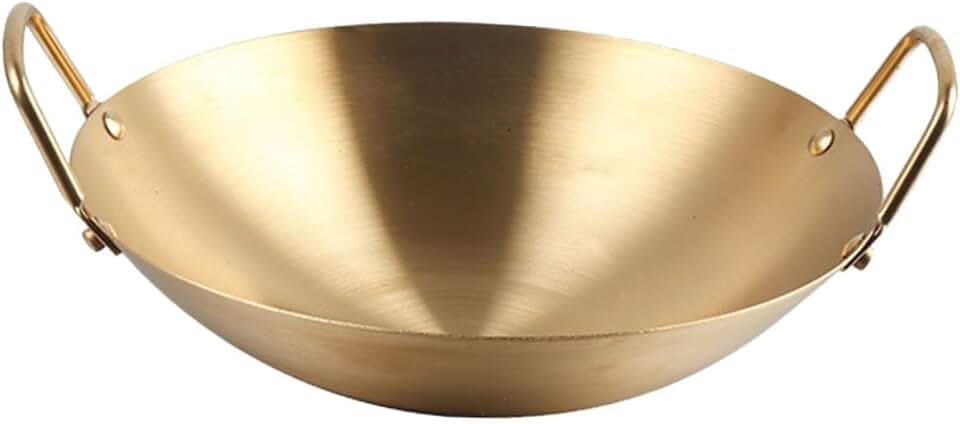 Golden Stainless Steel Hot Pot for Family Cooking
