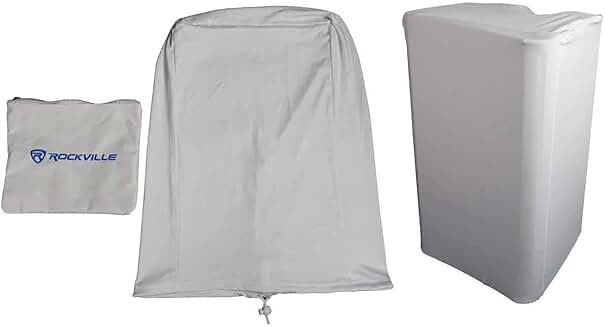White 15-inch PA speaker cover with stretch fabric