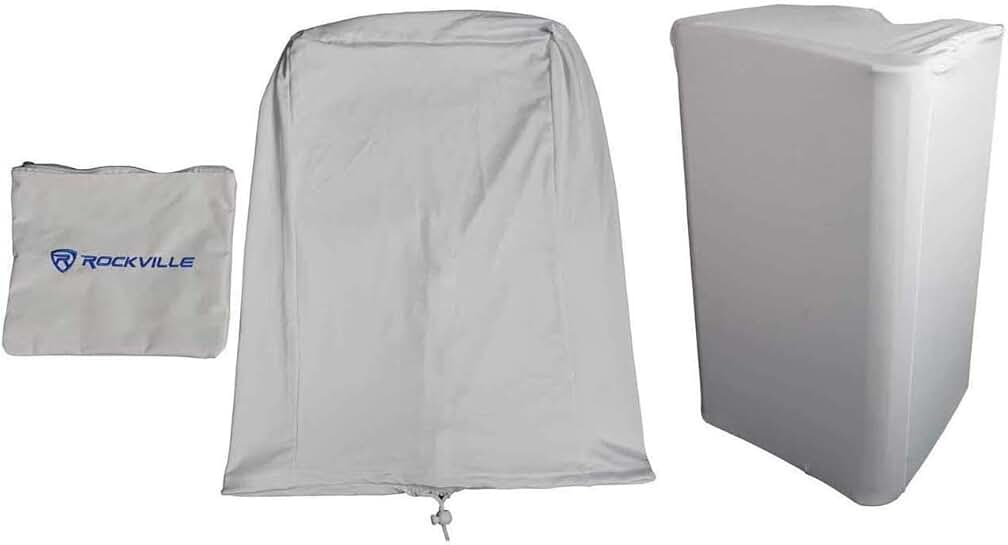 White 15-inch PA speaker cover with stretch fabric