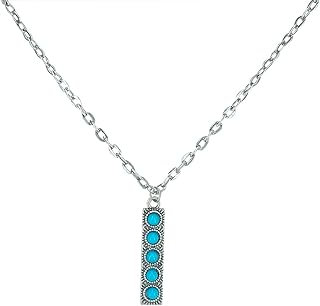Turquoise Initial Letter Necklace for Women