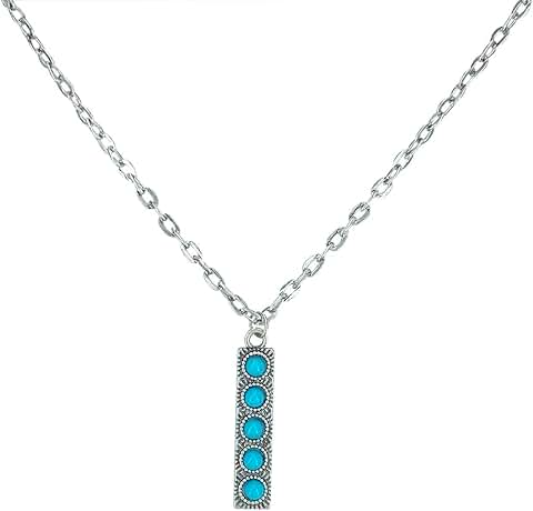 Turquoise Initial Letter Necklace for Women