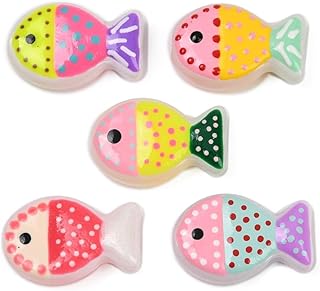 20 Fish-Shaped Colorful Beads for Jewelry and Decor