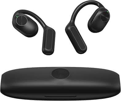 Open-Ear Bluetooth Earbuds with 56H Playtime and Waterproof Design