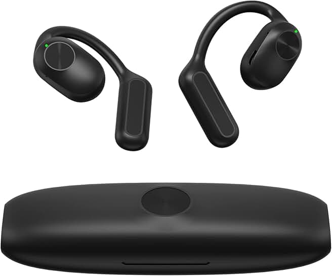 Open-Ear Bluetooth Earbuds with 56H Playtime and Waterproof Design