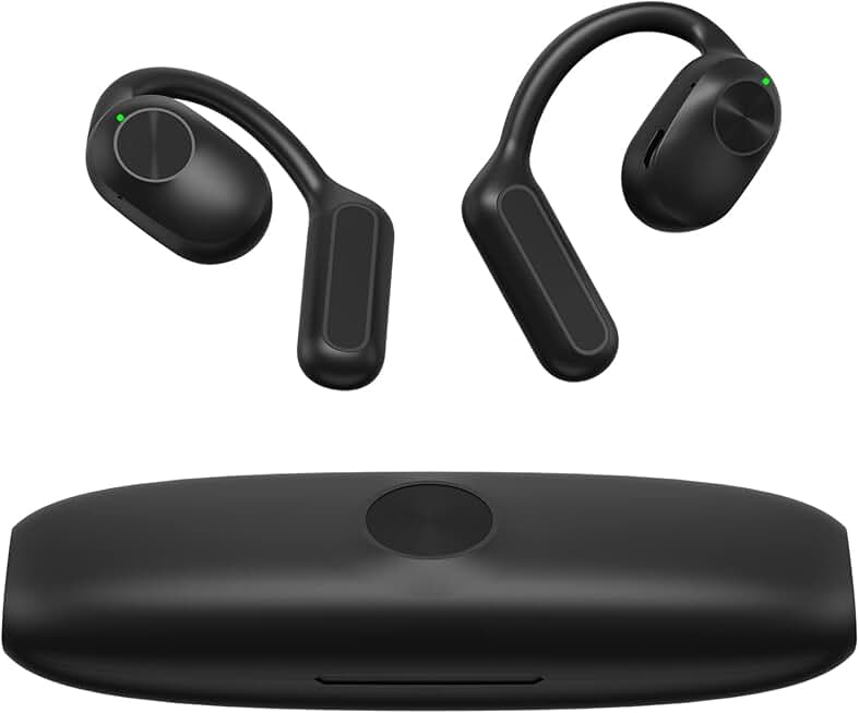Open-Ear Bluetooth Earbuds with 56H Playtime and Waterproof Design