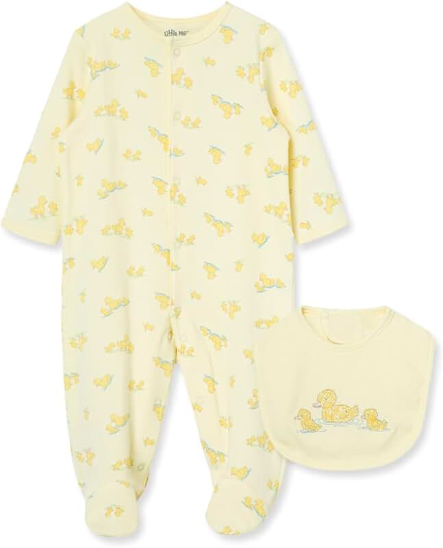 Baby Girl Cotton Footie and Headband Set