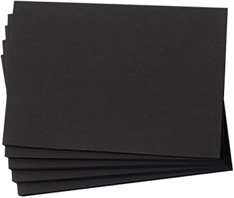 Black 4x6 inch blank cardstock, 100 sheets