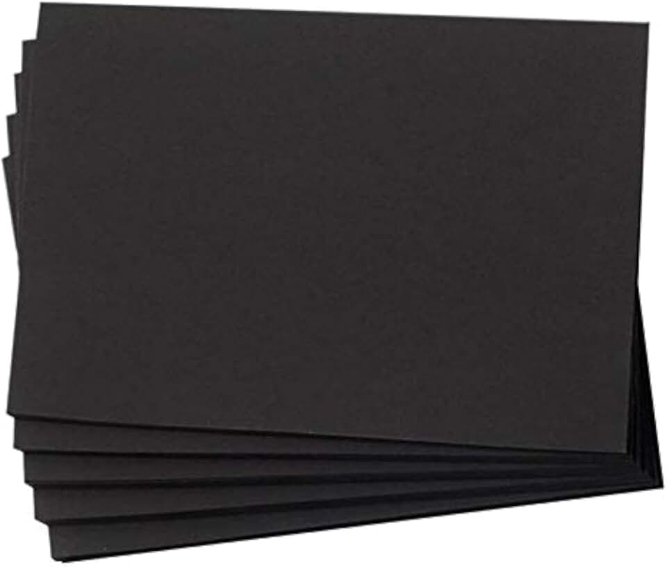 Black 4x6 inch blank cardstock, 100 sheets