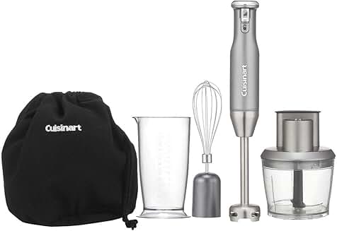 Variable Speed Immersion Blender with Food Processor