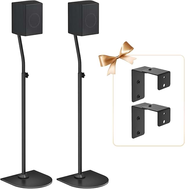 Pair of Adjustable Wall Mount Speaker Stands