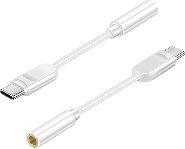 USB-C to 3.5mm Headphone Adapter, 2 Pack