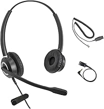 HD Voice Headset with 3.5mm Adapter for Phones and Smartphones