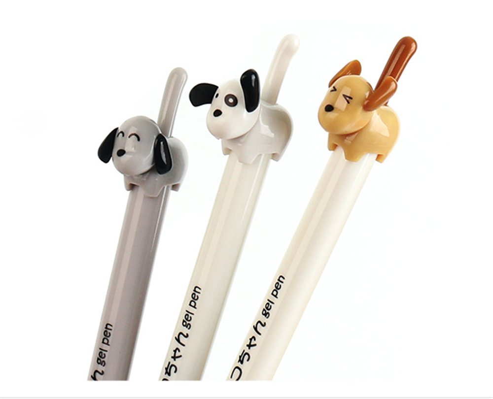 12 Pack Cute Dog Gel Pens with Black Ink