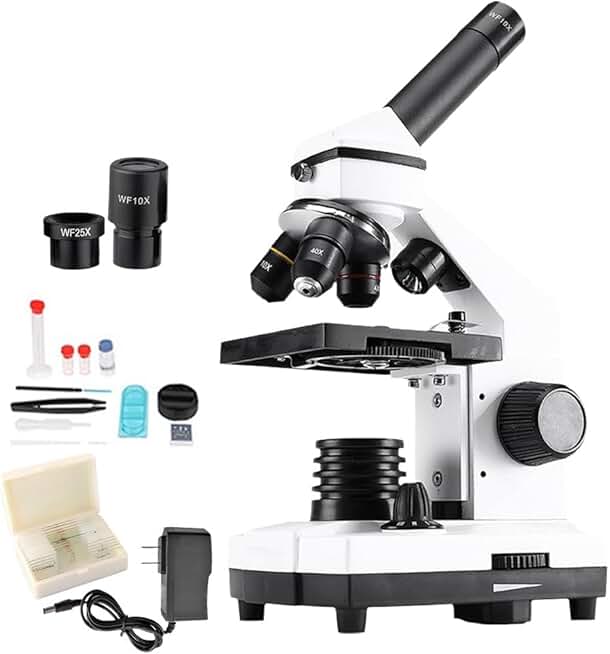 40X-2000X Biological Microscope with Slides and Accessories