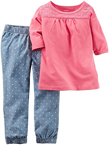 Baby Girls' 2 Pc Playwear Sets 239g294, Pink, 3 Months