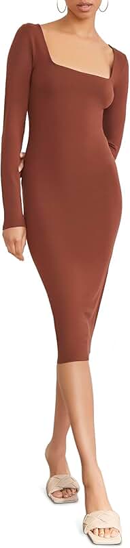 Women's Long-Sleeve Bodycon Dress