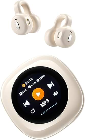 Wireless open ear clip-on headphones with touch control