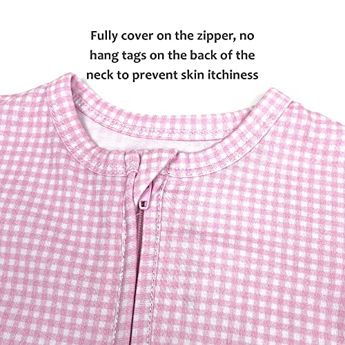 Rompers Pajamas with Mitten Cuffs  Bow and Hat Gift Set - Strawberry Summer Color 4PC 100% Pure Cotton  Mitten Cuffs Onesies