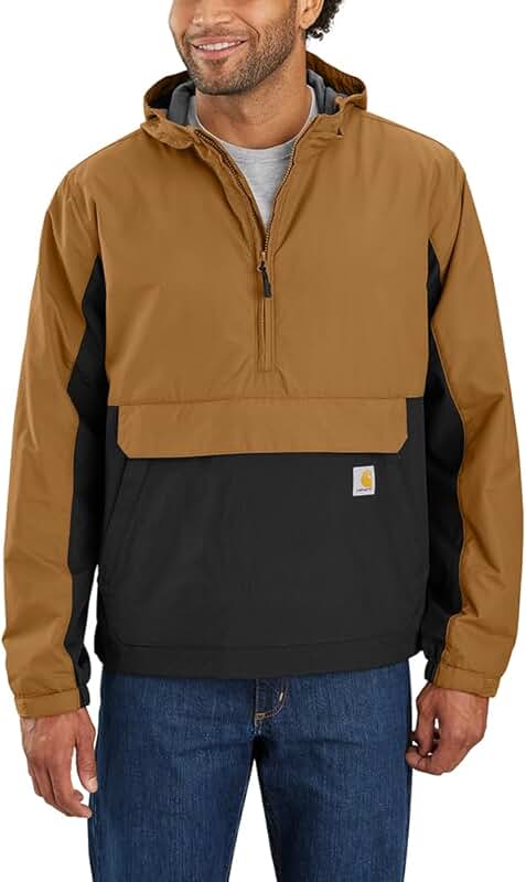 Men's Lightweight Rain-Resistant Loose Fit Anorak