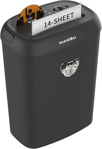 14 Sheet Cross Cut Paper Shredder with 6.6 Gallon Basket