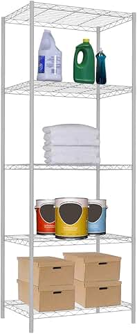 5-Tier Wire Shelving Unit for Storage and Organization