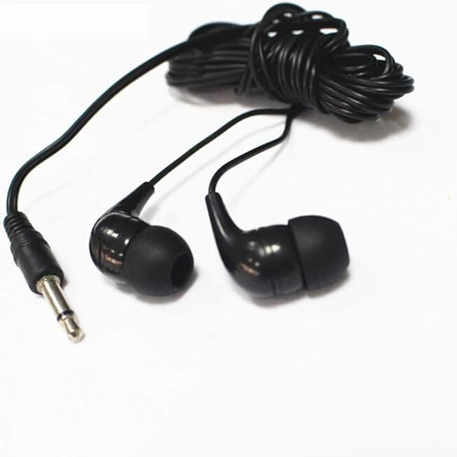 Bulk Pack of 100 Disposable Earbuds for Schools and Hospitals