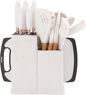 19-Piece Kitchen Utensil and Knife Set with Block