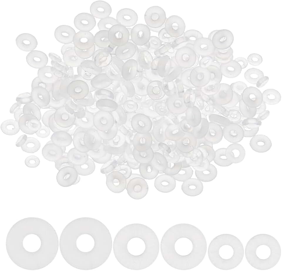900 Pieces Silicone Spacer Beads for Jewelry Making