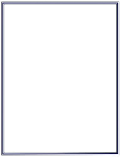 Navy Border Letterhead, 8.5"x11", 80 Sheets