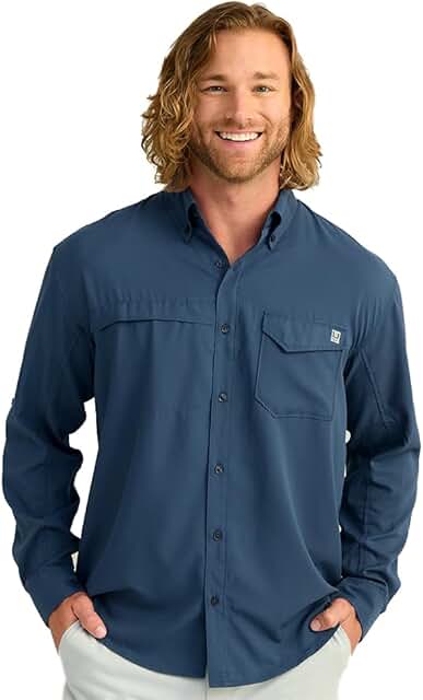 Men's Fog Green Long Sleeve Button-Down Shirt, 3X-Large