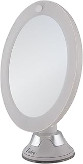 LED Lighted 10X Magnification Wall Mount Makeup Mirror