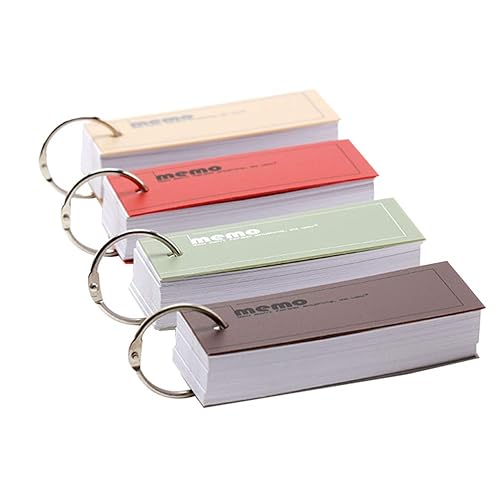 Set of 4 Mini Notebooks with Keychains